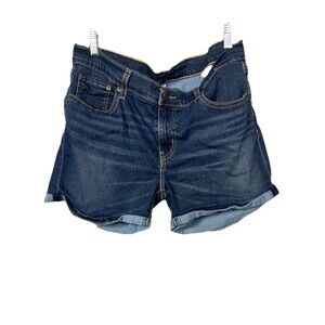 Levi’s Women’s Denim Shorts Blue Rolled Cuff Size 32 M